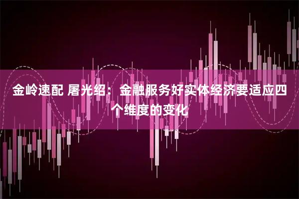 金岭速配 屠光绍：金融服务好实体经济要适应四个维度的变化
